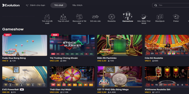 Club Evolution sòng bạc đẳng cấp Quốc Tế tại Casino VN88