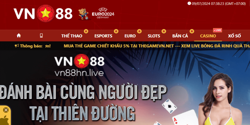 Sòng Casino VN88 nơi giải trí kiếm tiền hấp dẫn hàng đầu